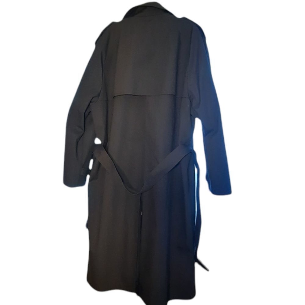 London Fog Mens Trench coat,  Size 46 regular Long Gray - Picture 9 of 15